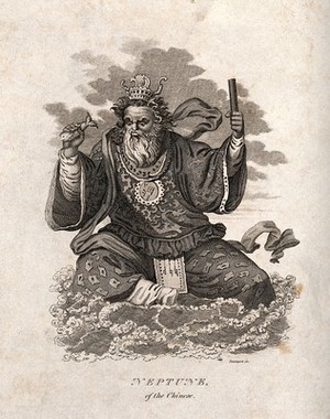 view "Neptune of the Chinese". Etching by Davenport.
