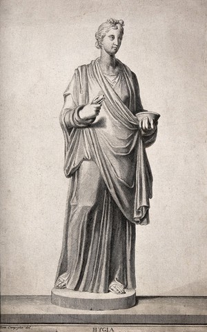 view Hygieia. Line engraving by G.D. Campiglia.