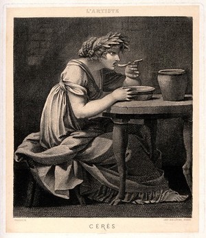 view Ceres [Demeter]. Engraving after P.P. Prud'hon.