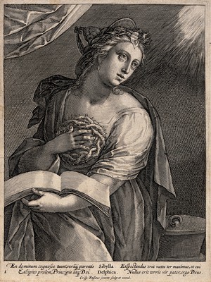 view The Delphic sibyl. Engraving by C. de Passe I.