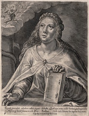 view The Persian sibyl. Engraving by C. de Passe II after C. de Passe I.