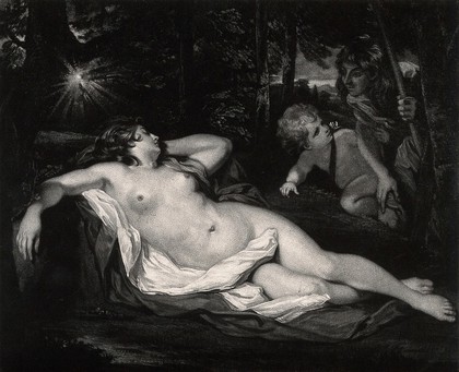 Cymon and Iphigenia. Mezzotint by S.W. Reynolds, 1839, after Sir J. Reynolds.