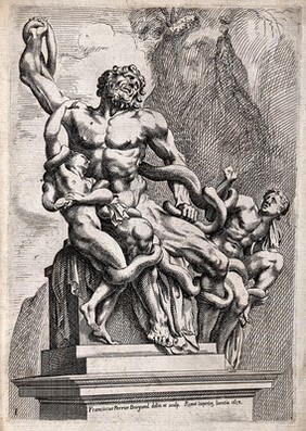 Laocoön. Etching by F. Perrier, 1638.