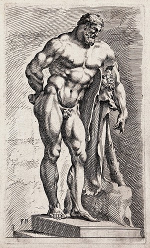 view Hercules. Etching by F. Perrier.