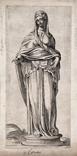 Ceres. Etching by F. Perrier.