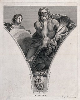 Jupiter [Zeus]. Engraving by G.H. Frezza, 1704, after P. de Petris after F. Albani.