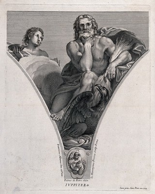 Jupiter [Zeus]. Engraving by G.H. Frezza, 1704, after P. de Petris after F. Albani.