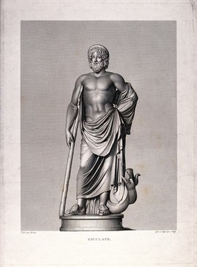Aesculapius. Engraving by Schulfe after Granger.