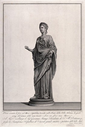 Flora. Engraving by F. Piranesi, 1784, after L. Corazzari.