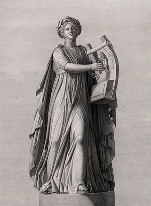 view Terpsichore (?). Engraving by P. Fontana after L. Bartolini.