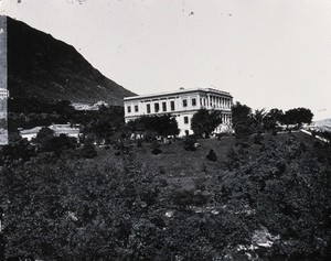 view Government House, Hong Kong. Photograph, 1981, from a negative by John Thomson, 1868/1871.