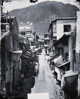 Cochrane Street, Hong Kong. Photograph, 1981, from a negative by John Thomson, 1868/1871.