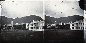 view City Hall and neighbouring buildings, Hong Kong. Photograph, 1981, from a negative by John Thomson, 1868/1871.