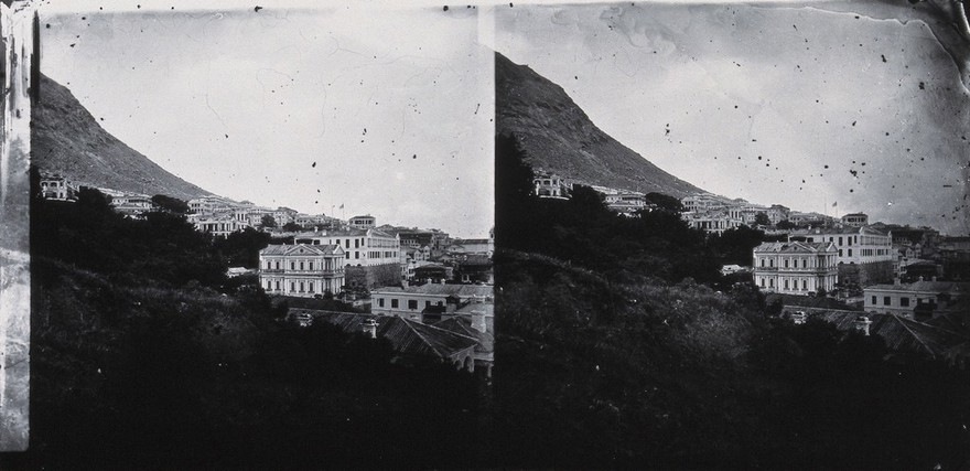 Buildings, Hong Kong. Photograph, 1981, from a negative by John Thomson, 1868/1871.