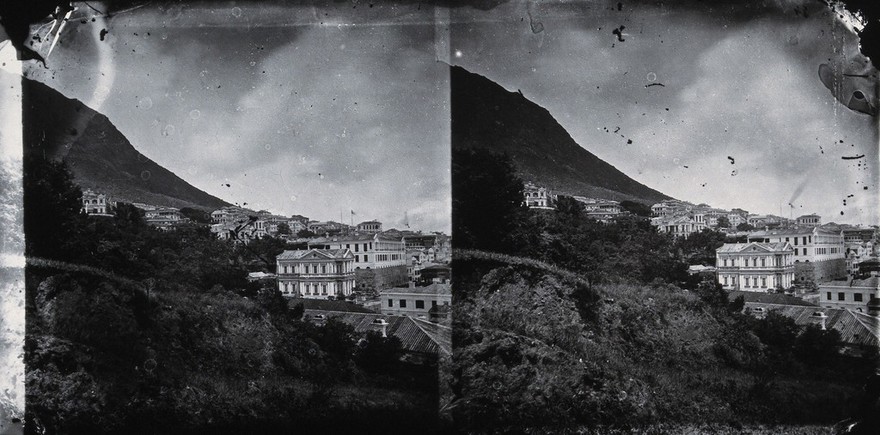 Buildings, Hong Kong. Photograph, 1981, from a negative by John Thomson, 1868/1871.