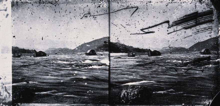 Hu [?] Ming [?] rapids, River Min, Fukien province, China. Photograph, 1981, from a negative by John Thomson, 1870/1871.