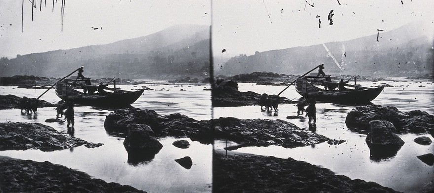 River Min, Fukien province, China. Photograph, 1981, from a negative by John Thomson, 1870/1871.