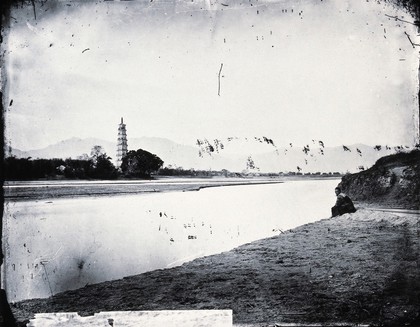 Pearl River, Kwangtung province, China. Photograph, 1981, from a negative by John Thomson, 1870.