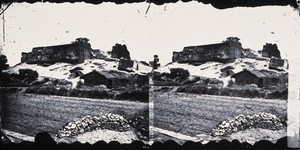 view Fort Zeelandia, Formosa [Taiwan]. Photograph, 1981, after a negative by John Thomson, 1871.