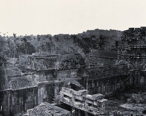 view Nakhon Thom [Angkor Wat], Cambodia. Photograph, 1981, from a negative by John Thomson, 1866.