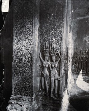 view Nakhon Thom [Angkor Wat], Cambodia. Photograph, 1981, from a negative by John Thomson, 1866.