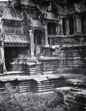 view Nakhon Thom [Angkor Wat], Cambodia. Photograph, 1981, from a negative by John Thomson, 1866.