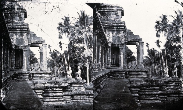 Nakhon Thom [Angkor Wat], Cambodia. Photograph, 1981, from a negative by John Thomson, 1866.