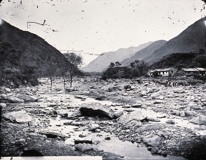 Nankow pass, Pechili province, China. Photograph, 1981, from a negative by John Thomson, 1871.