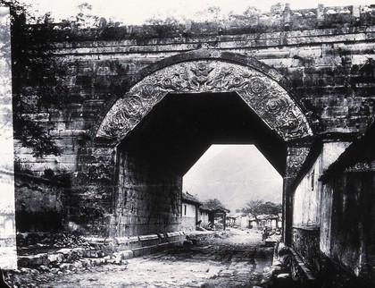 Nankow pass, Pechili province, China. Photograph, 1981, from a negative by John Thomson, 1871.