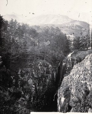 view Snowy Valley, Chekiang province, China. Photograph, 1981, from a negative by John Thomson, 1871.