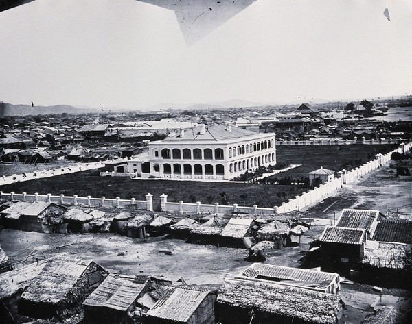 Chefoo, Shantung province, China. Photograph, 1981, from a negative by John Thomson, ca. 1870.