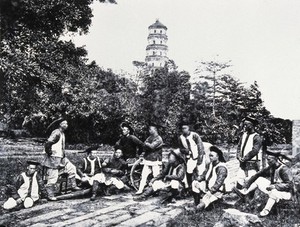 view Canton, Kwangtung province, China. Photograph, 1981, from a negative by John Thomson, 1869.