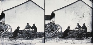 view John Thomson at the Arsenal, Nanking, Kiangsu province, China. Photograph, 1981, from a negative by John Thomson, 1871.