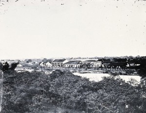 view Saigon, Cochin China [Vietnam]. Photograph, 1981, from a negative by John Thomson, 1867.