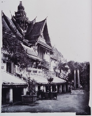 Bangkok, Siam (Thailand): the Sutthai Sawan throne hall. Photograph by John Thomson, 1865/1866.