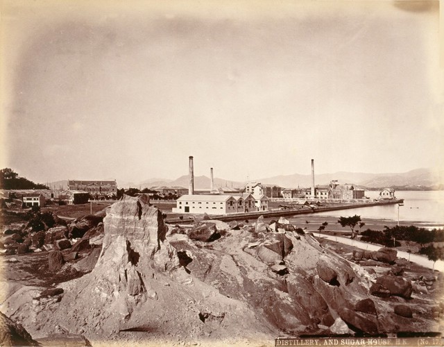 Hong Kong: distillery and china sugar refinery at East Point, c. 1871. Photograph by W.P. Floyd, ca. 1873.