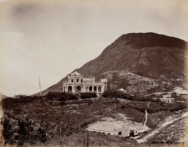Hong Kong: Douglas Castle, Pokfulum. Photograph by W.P. Floyd, ca. 1873.