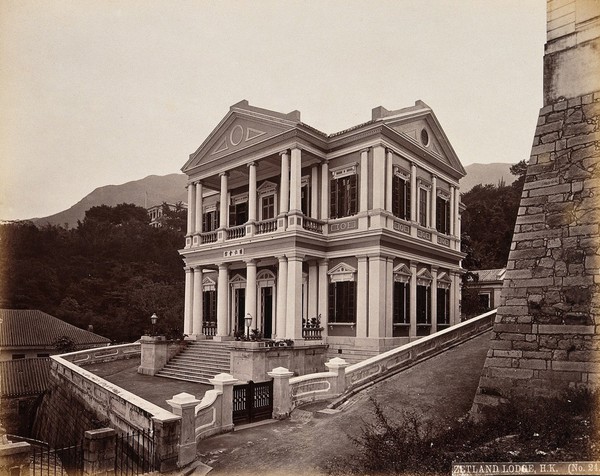 Hong Kong: Freemasons' Hall in Zetland Street. Photograph by W.P. Floyd, ca. 1873.