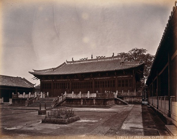 Canton, China: the Temple of Confucius. Photograph by W.P. Floyd, ca. 1873.