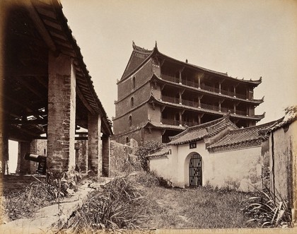 Canton, China: the Five-Storied Pagoda and Old Fort. Photograph by W.P. Floyd, ca. 1873.