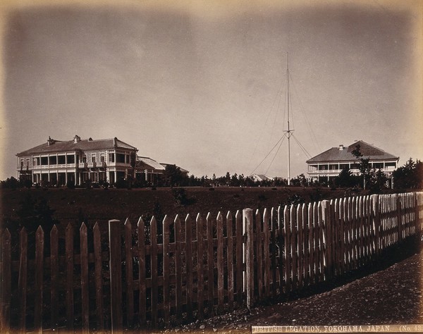 Yokohama, Japan: the British Consulate buildings and grounds. Photograph by W.P. Floyd, ca. 1873.
