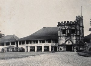 view Kuching, Sarawak: the Astana, a partly castellated building. Photograph.