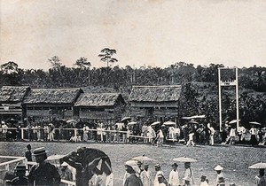 view Kuching, Sarawak: view of the racecourse. Photograph.