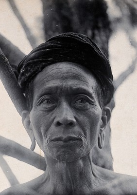 Sarawak: Tama Kulieng, a chief of the Butang Kayan River tribe. Photograph.