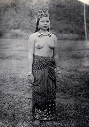 view Sarawak: a Kajaman girl. Photograph.