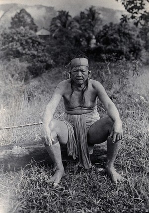 view Sarawak: Laki Bo, a Kayan tribal chief. Photograph.