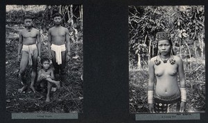 view Sarawak: three Lirong boys and one girl. Photographs.