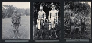 view Sarawak: a Sea Dayak woman, two Kayan youths and three Kenyah women. Photograph.