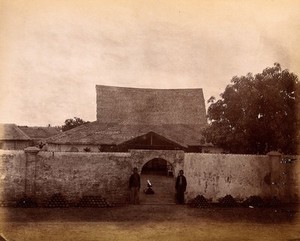 view Malaya: a guarded fort at Selangor. Photograph by J. Taylor, 1880.