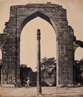 India: an arch in Kootub near Delhi. Photograph by F. Beato, c. 1858.
